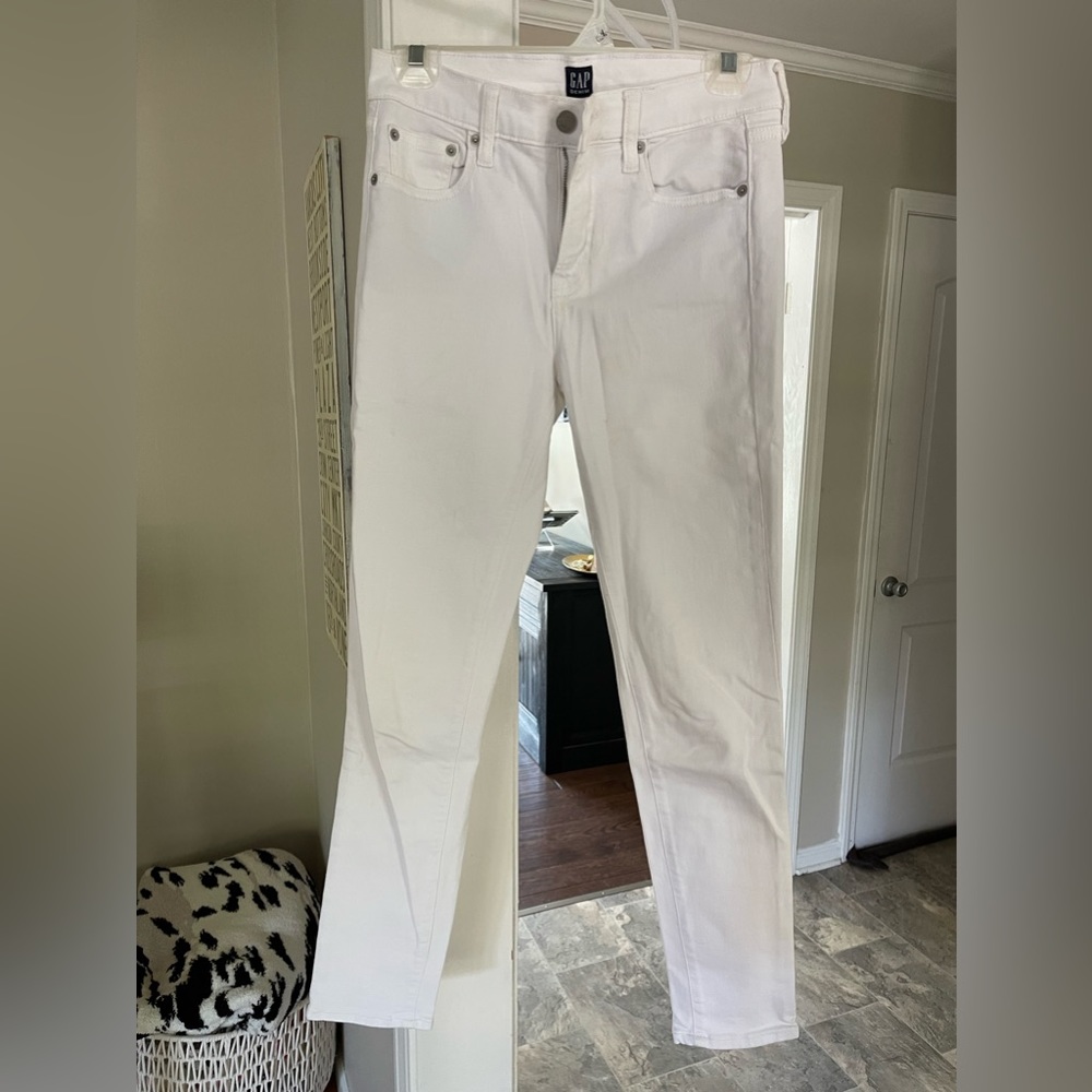 Gap Denim True Skinny White Jeans